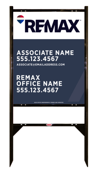 Reflective Angle Iron Frame and Associate Name Sign Unit, 30h x 24w, Steel